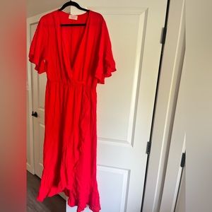 GORG red chiffon dress !